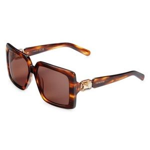 Swarovski Sunglasses SK0351 52E Dark Havana brown  Crystals New Without Tags